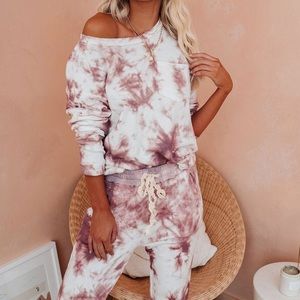 Vici Dolls Footloose Cotton Tie Dye Lounge Set